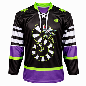 Maillot de football américain personnalisé avec motif serpent sublimé, coupe oversize, en maille, style streetwear, manches longues, marque privée, OEM, vente en gros - Product Image 6