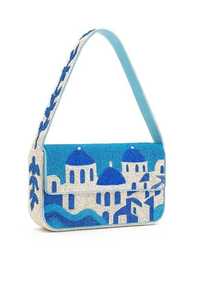 Sac à main décontracté fait main en Inde avec perles de verre multicolores certifiées MS Handicraft, perles de forme personnalisée et poignée en sac de couleur - Product Image 3