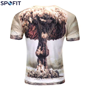 เสื้อยืดลำลองราคาโรงงานขายส่ง พิมพ์โลโก้ตามสั่ง ดีไซน์สวย เสื้อยืดซับลิเมชั่นผู้ชาย - Product Image 2