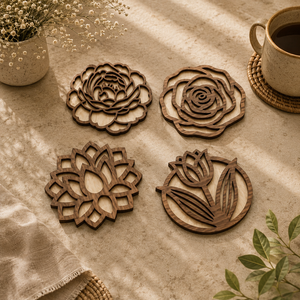 Take A Hike Engraved Solid Wood Coaster Handcrafted Heat Resistant Drink Mat Rustic Coffee Tea Cup <b>Table</b> <b>Protector</b> - Product Image 6