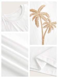 T-shirt pour femme avec perles brodées, perles mobiles double face faites à la main, de qualité supérieure, cadeau pour femme - Product Image 5