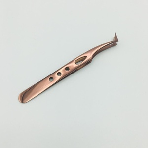 Ensemble de pinces à cils RMI personnalisées, nouveau design, poignée de qualité supérieure, couleur or rose plasma - Product Image 5