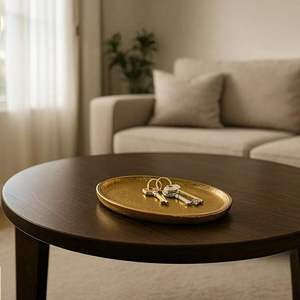 Plateau alimentaire rond en métal élégant, plateau de service durable pour hôtels et restaurants, idéal pour les fruits, les collations et les dîners, qualité supérieure à prix abordable - Product Image 6
