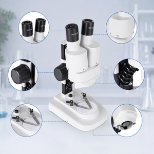 Binocular Straight <b>Tube</b> Biological Microscope | <b>LED</b> Metal Digital Display Educational Science Microscope for Kids Students - Product Image 3