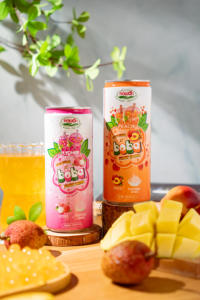 Nawon 320มล. สตรอเบอร์รี่ popping Boba น้ำผลไม้เครื่องดื่มรสชาติอาหารและเครื่องดื่มเวียดนามในบรรจุภัณฑ์กระป๋องผลิตโดยเวียดนาม ISO - Product Image 4