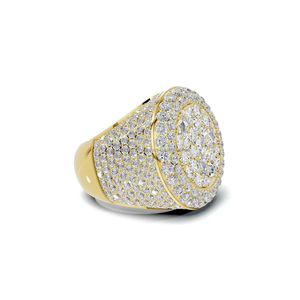 Luxury Women's 925 Sterling Silver Moissanite Diamond <b>Cocktail</b> <b>Ring</b> Pave and Halo Setting Flower Mixed Shape Wedding Jewelry - Product Image 5