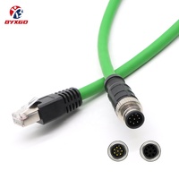 Cable OEM 22 24 26 AWG M12 de 8 pines con código A para IO-Link PLC, cable de señal de control industrial remoto IO, cable de control de bus de campo