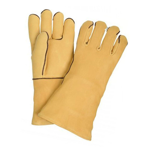 Guantes de Soldadura de Cuero Vacuno de Alta Calidad con Hilo de Kevlar, Reforzados en el Pulgar, para Trabajo en Exteriores, Soldadura TIG/MIG - Product Image 2