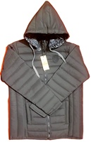 Nouvelle veste matelassée en polyester pour homme, imperméable, respirante, chaude, à capuche, tricotée, pour le sport et les activités de plein air, hiver 2024