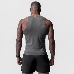 Débardeur sans manches en tricot uni pour homme, respirant, col rond, décontracté, pour la salle de sport, l'entraînement et le quotidien - Product Image 2