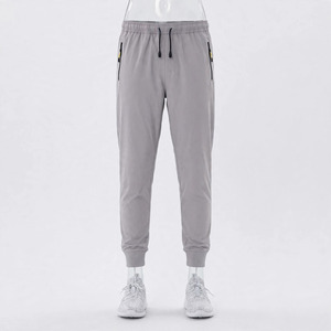 Pantalon Oxford en coton beige pour homme, coupe droite, taille mi-haute, fermeture boutonnée, décontracté, léger, respirant, poches latérales, idéal pour l'été - Product Image 3