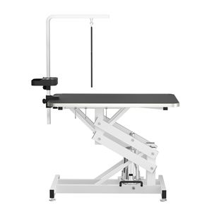 Tavolo Idraulico Professionale per Toelettatura Cani, Robusto, con Piano Antistatico da 21-36 Pollici, Braccioli Regolabili Z-Lift, Copri Guinzaglio, Organizer Porta Attrezzi e Caricatore - Product Image 1