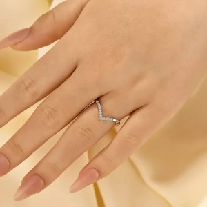 Premium Design 925 Moissanite <b>Simulated</b> <b>Diamond</b> Matching Curved Wedding Band In Sterling Silver White Gold Plated for Women's - Product Image 5