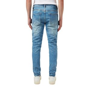 Wholesale slim fit Denim <b>Jeans</b> Light Blue Wash Breathable Cotton Fabric Classic Casual Pants For Daily Use - Product Image 3