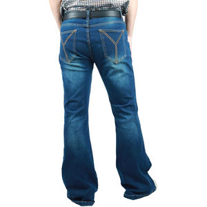 Pantalon en jean uni pour homme de qualité supérieure, style streetwear automne/hiver, sur mesure, vente en gros, faible MOQ, coupe-vent, écologique - Product Image 3