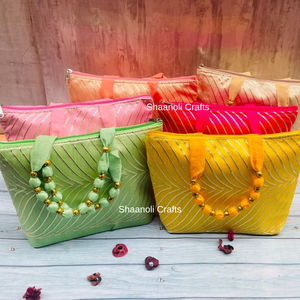 Bolsos de Hombro Elegantes Hechos a Mano con Forro Estampado para Mujeres y Niñas, Ideales para Bodas, Fiestas, Recuerdos de Mehendi - Product Image 2