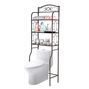 Spedizione Gratuita: Scaffale Metallico a 3 Ripiani da Posizionare Sopra il WC, Collezione YJ, Eleganti Mensole per il Bagno - Product Image 2