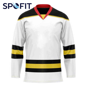Nueva Camiseta de Hockey sobre Hielo 2026, Transpirable, con Impresión Digital Personalizada, Bloques de Color, Logotipo del Equipo en el Frente, Unisex, 100% Poliéster - Product Image 4