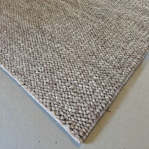 Alfombra de Lana Abstracta Hecha a Mano, Color Taupe Natural, de Pelo Corto, para Sala de Estar, Tamaño Personalizado, Estilo Moderno, Tejida a Mano, Antideslizante y Ecológica - Product Image 2