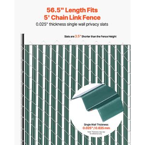 Recinzione Verticale a Catena in HDPE a Parete Singola, Altezza 6 Piedi con Funzione di Blocco Inferiore per la Privacy - Product Image 2