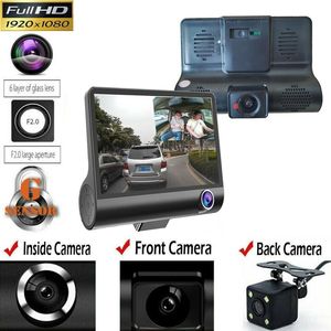 Dual Lens 1080P HD Car DVR 4 \ "Rearview Video Dash Cam Recorder con telecamera per veicolo con sensore G - Product Image 3