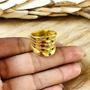 Market Favorite Boho <b>Stacking</b> <b>Rings</b> Brass Lapis Lazuli <b>Ring</b> Women 18k Gold Plated Boho Bands Minimalist <b>Rings</b> Wholesale/OEM/ODM - Product Image 6