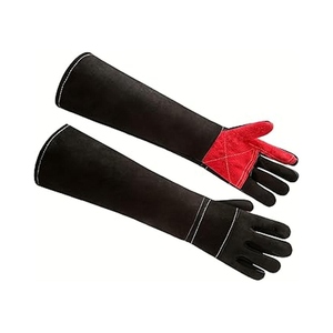 Gants de soudage en cuir de vachette pleine fleur haute performance avec logo personnalisé, résistants à la chaleur et aux étincelles, gants de barbecue robustes, la sécurité avant tout - Product Image 1