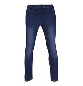Jean droit en denim souple taille mi-haute pour homme - Pantalon de mode respirant, écologique et coupe-vent teint en pièce, fabriqué au Bangladesh - Product Image 2