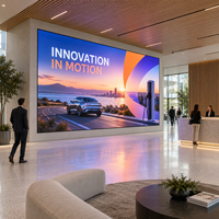 Écran publicitaire LED intérieur COB P1.53 4K à petit pas de pixel, mur vidéo LED sans soudure pour hall d'entreprise