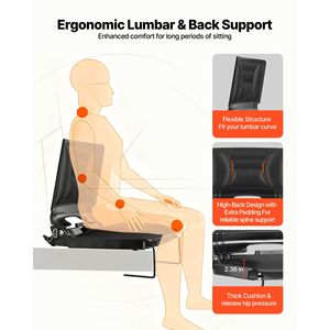 Sedile da Stadio Imbottito con Supporto per le Spalle, Sedia Pieghevole per Tribuna con Schienale Imbottito e Poggiacollo - Product Image 6