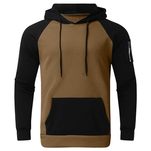 Custom Streetwear Pullover Hoodie Tracksuit <b>Set</b> Two Piece Camel <b>Black</b> Color Fleece Sports Outdoor Sweatsuit Wholesale LOW MOQ - Product Image 3