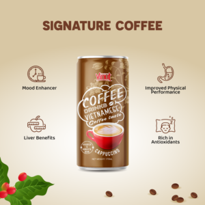 Bebida de capuchino con granos de café arábica en lata de aluminio de 170 ml para venta al por mayor, marca privada VINUT - Product Image 4