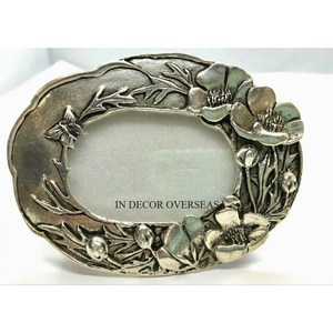 Square Metal Photo <b>Frame</b> With Ginkgo Leaf <b>Design</b> Golden Finish Decorative <b>Wall</b> Art For Home Office Table Top And <b>Wall</b> Hanging - Product Image 5