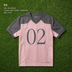 Camiseta de Fútbol Americano Color Rosa Polvoriento para Hombre, Número Personalizado, Ropa Deportiva, Uniforme de Equipo - Product Image 6