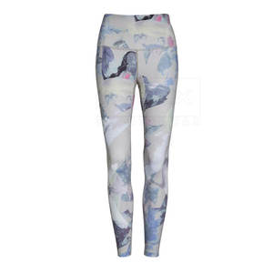High Waist Full Length Yoga <b>Leggings</b> Abstract Print Four-Way Stretch Spandex Polyester Women's Pants - Product Image 1