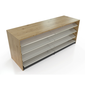 Mostrador de Caja de Acero y MDF Estilo Americano con Cajones y Estantes de Exhibición para Supermercados y Comercios Minoristas - Product Image 6