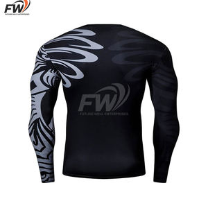 Camiseta de compresión Rashguard de manga larga personalizada para surf, MMA, BJJ, Jiu Jitsu, diseña tu propio logo, ropa de artes marciales sublimada de alta calidad - Product Image 6