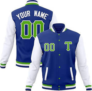 Veste de baseball universitaire vintage pour homme, imperméable, respirante, haute qualité, services OEM, couleur et logo personnalisés - Product Image 2