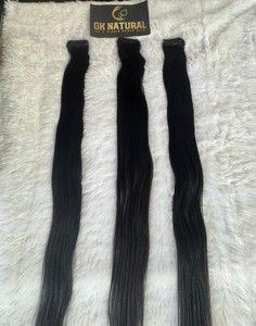 Extensiones de Cabello Ondulado Extra Largas con Trama de Máquina, Color Negro Natural - Product Image 2