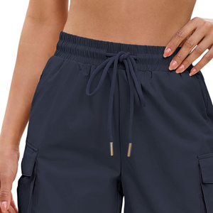Shorts cargo pour femmes sur mesure, respirants, couleur unie, impression de logo personnalisée, 100% coton, prix bas - Product Image 6