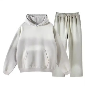 Survêtement unisexe grande taille à capuche en coton délavé coupe-vent respirant 2-en-1 pour le jogging, style urbain hiver, qualité supérieure OEM - Product Image 5