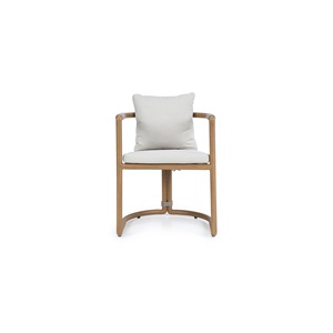 Silla de Jardín Moderna y Resistente de Aluminio Elise, con Cojín de Poliéster Ecológico y Patas Cónicas, Cómoda para Comer al Aire Libre en la Villa - Product Image 2