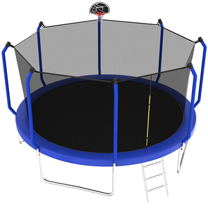 Trampolino da Esterno 14FT con Canestro da Basket, Approvato ASTM, Tipo Rinforzato, Giocattolo per Saltare con Rete di Protezione - Product Image 3
