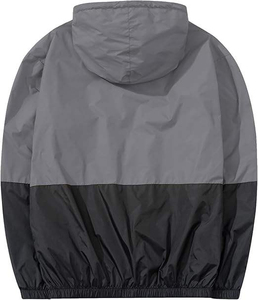 Veste coupe-vent pour homme de marque personnalisée, veste d'hiver imperméable en tissu écologique, veste coupe-vent légère à capuche - Product Image 2