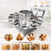 Machine automatique professionnelle pour la fabrication de cornets de glace, de cornets à œufs et de cornets à pizza, en acier inoxydable SUS304, certifiée CE, haute productivité