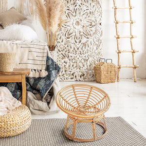 Papasan accent <b>chair</b> cute design for children patio bedroom home decor natural rattan bowl <b>chairs</b> - Product Image 2