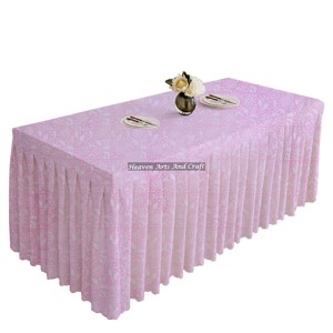 New Rectangle Hand Block Printed Pure Cotton Pleated Tablecloth Indian Farmhouse Wedding Decorative <b>Linen</b> Handmade <b>Table</b> Cover - Product Image 1