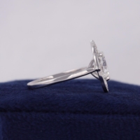 Bague de fiançailles de luxe ovale 2.0 CT avec halo, style vintage, diamant ovale de laboratoire, argent 925, cadeau d'anniversaire de mariage