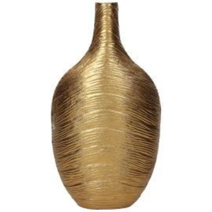 Vase de sol moderne en métal avec design artisanal et finition dorée, idéal pour la décoration de la maison et des fêtes - Product Image 2