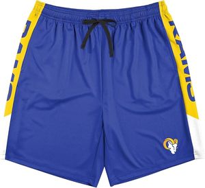Pantalones Cortos Deportivos Duraderos de Poliéster Morado de los Minnesota Vikings con Franjas Laterales Amarillas y Logotipo del Equipo - Product Image 3